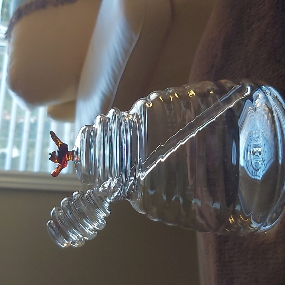 Glass Honey Pot